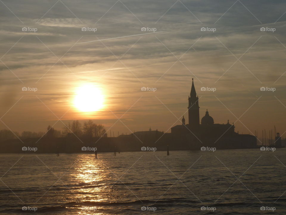sunset in Venice