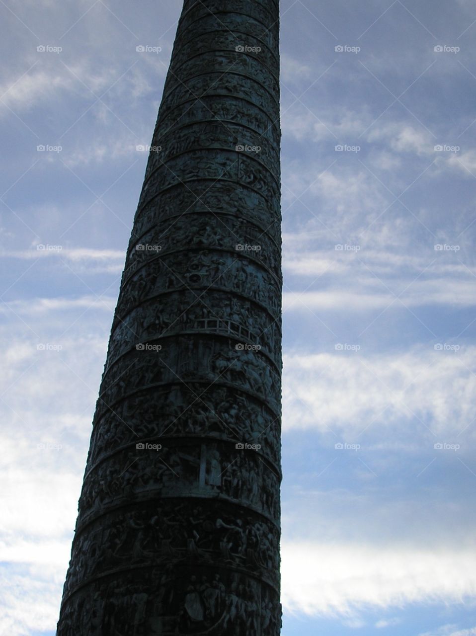 A piece of a monumental Vandome column in Paris