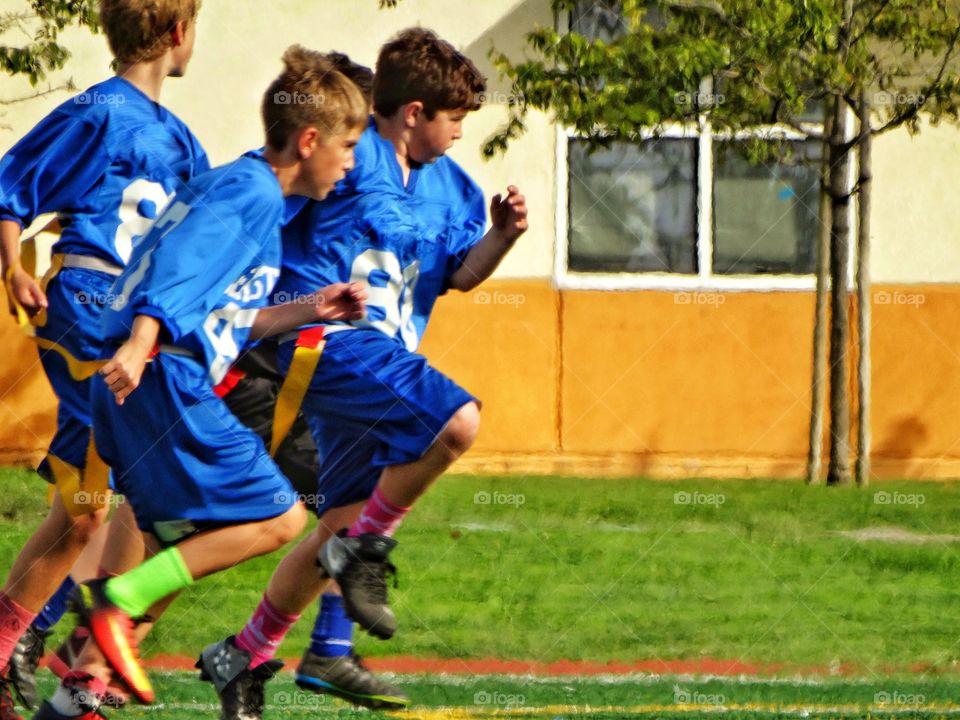 Children Playing Team Sports