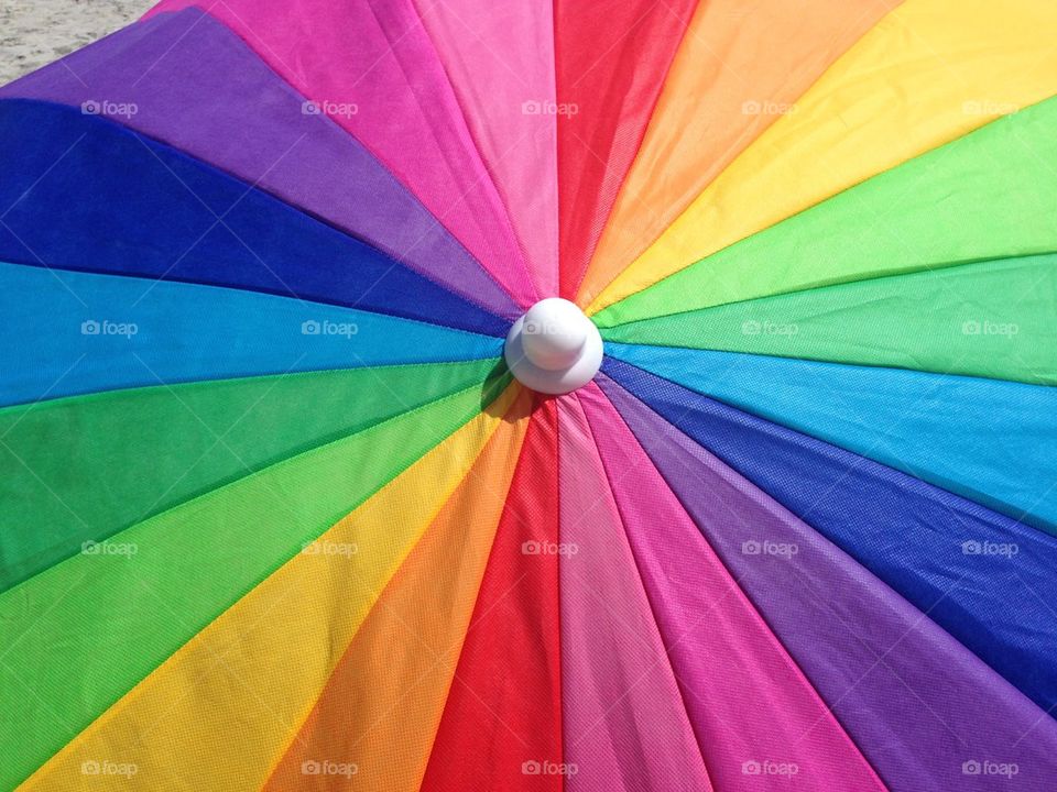 Colorful beach umbrella 