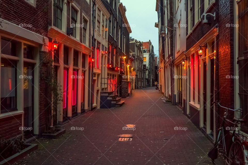 Red lights district in Amsterdam 