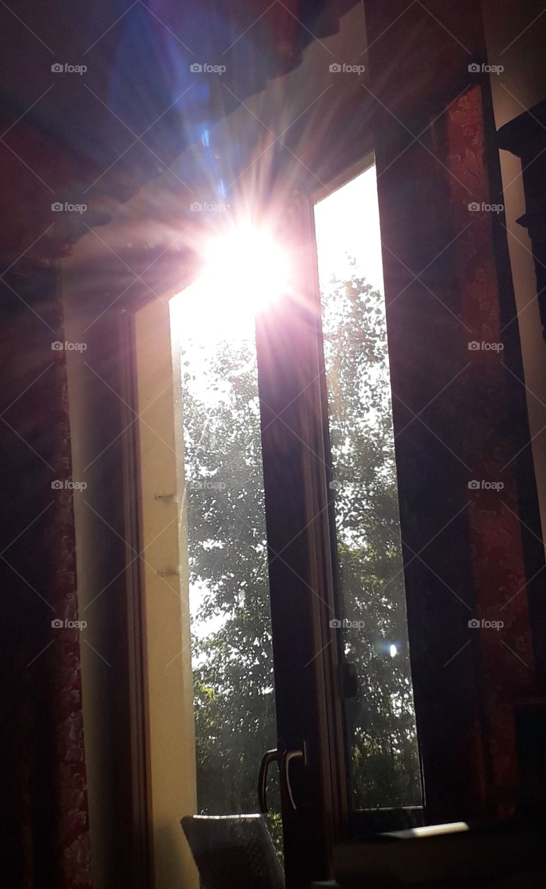 sunshine through the window