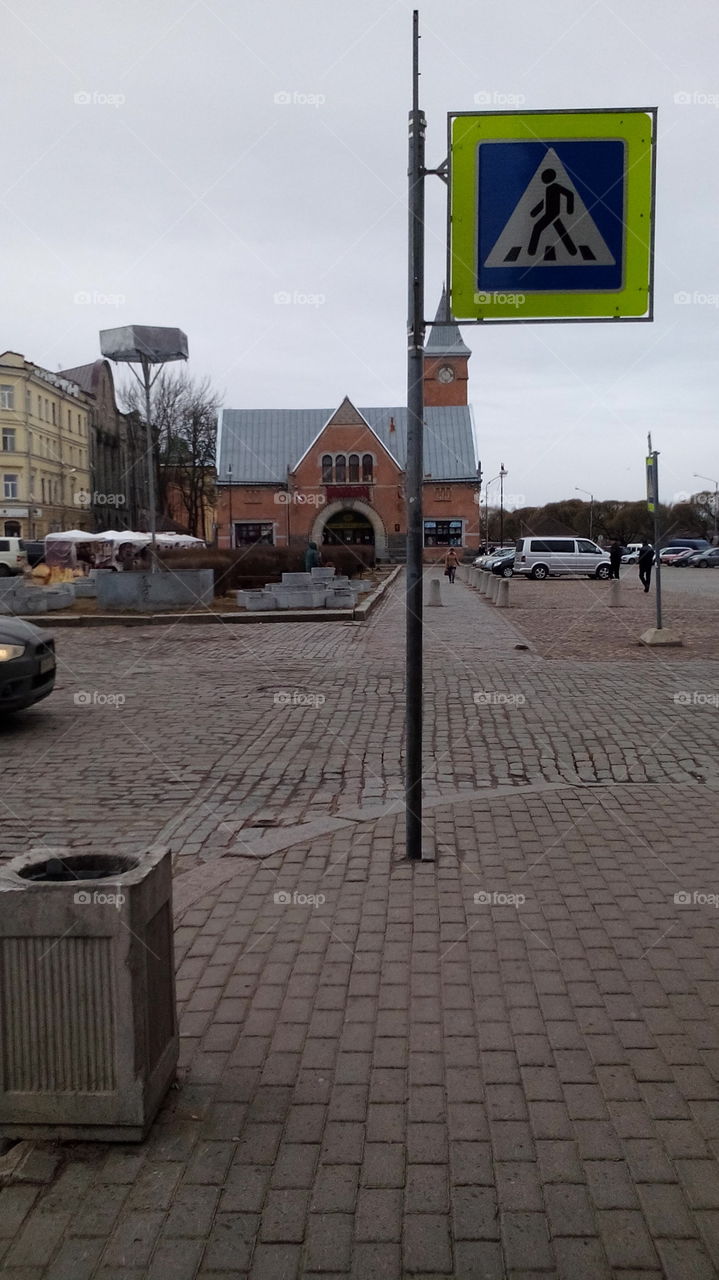 Vyborg. Market square.