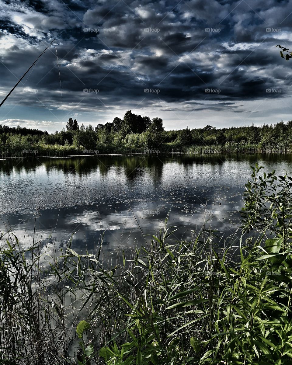 beautiful wiev at Berga lake in Latvia