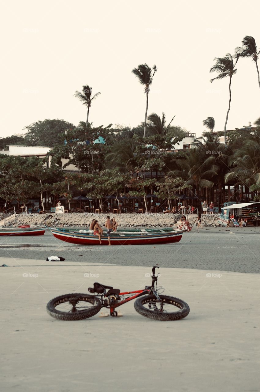 Bycicle in the beach 