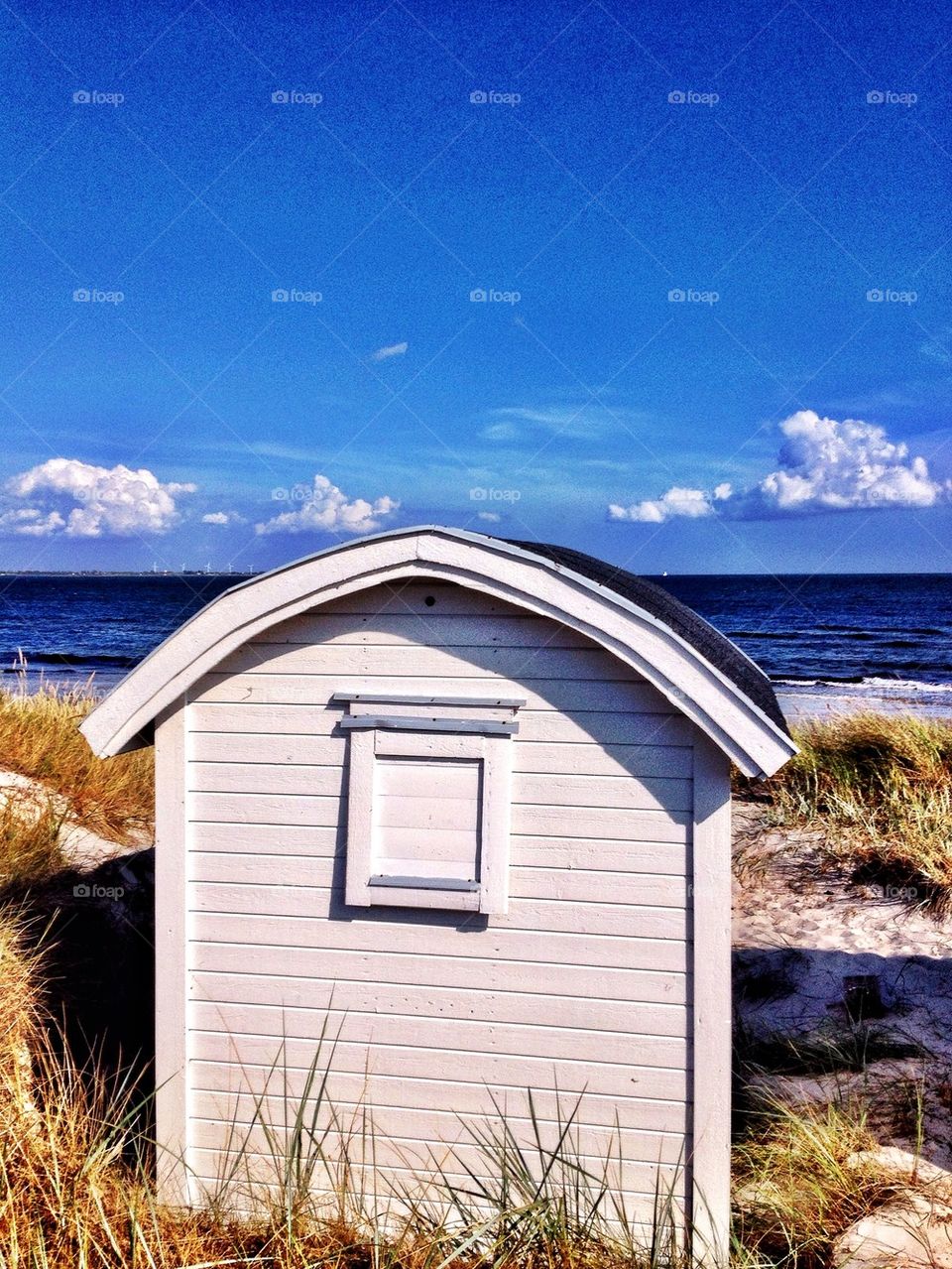 Beach hut old fashion style