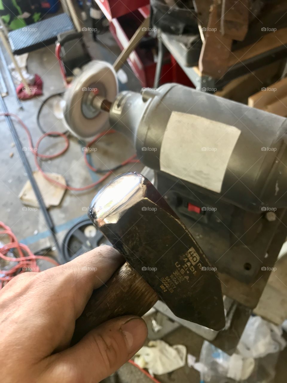Polished blacksmith’s hammer