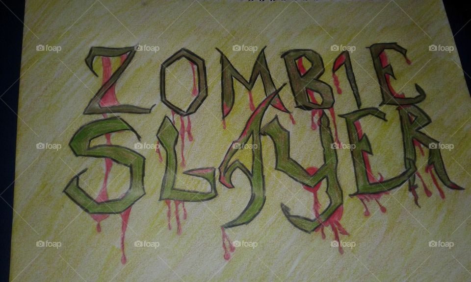 Zombie Slayer logo I drew because you never know when an apocalypse will arise 😉