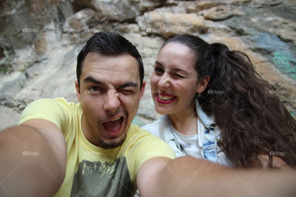 Crazy selfie. Crazy selfie od me and my girlfriend