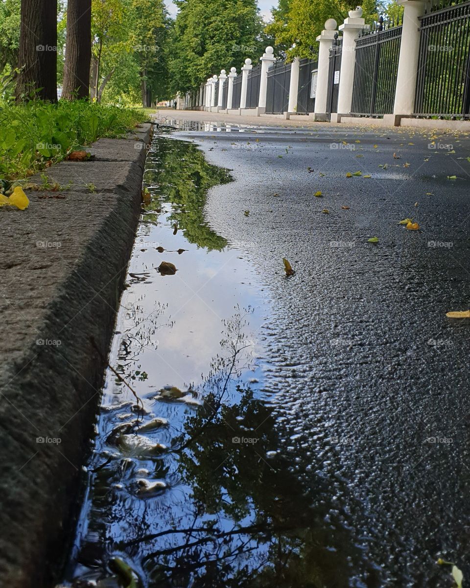 Road, Water, Rain, Flood, Pool