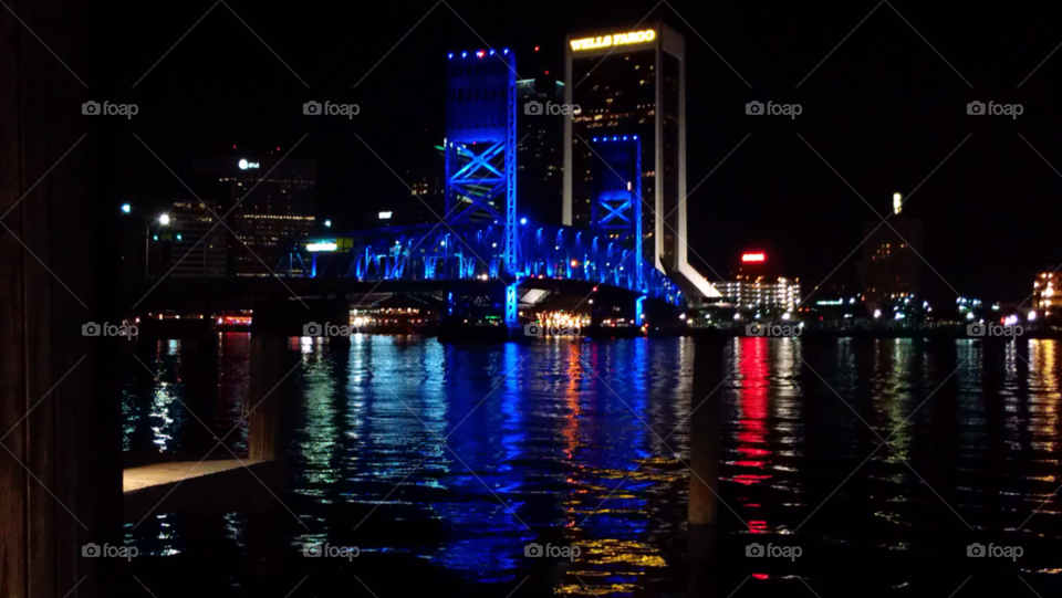 downtown jacksonville main st. bridge view from southbank riverwalk southbank riverwalk jacksonville florida by TiBooth