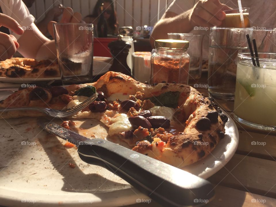 Summer Solstice Meal. Pizza 