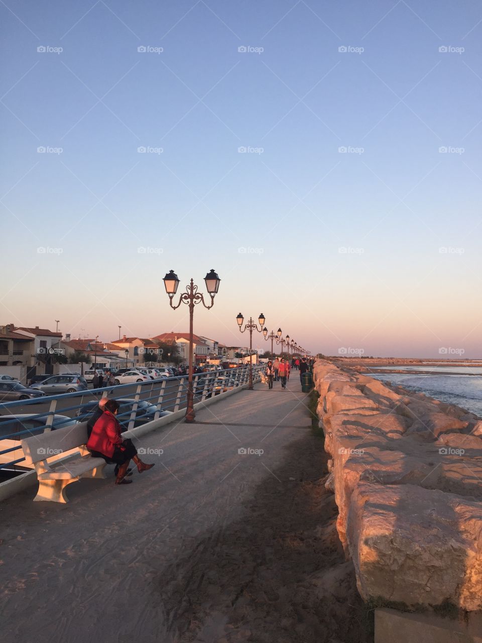 seawall in south of France