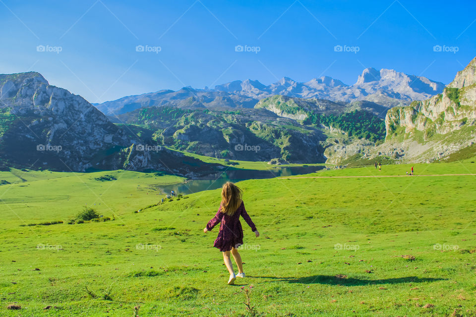 Asturias, the lake