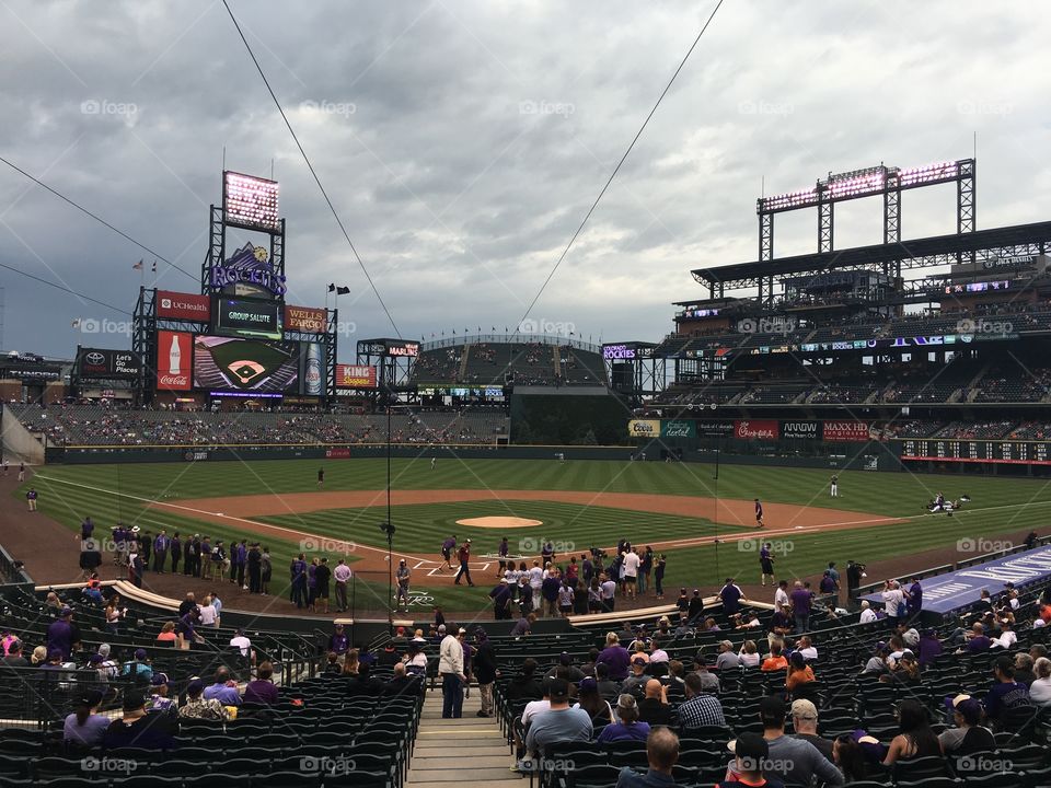 Scenic view of Colorado Rockies baseball field