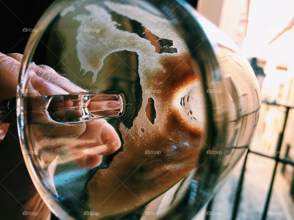 Inside a coffee cup 