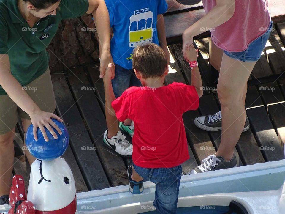 Going down from the attraction