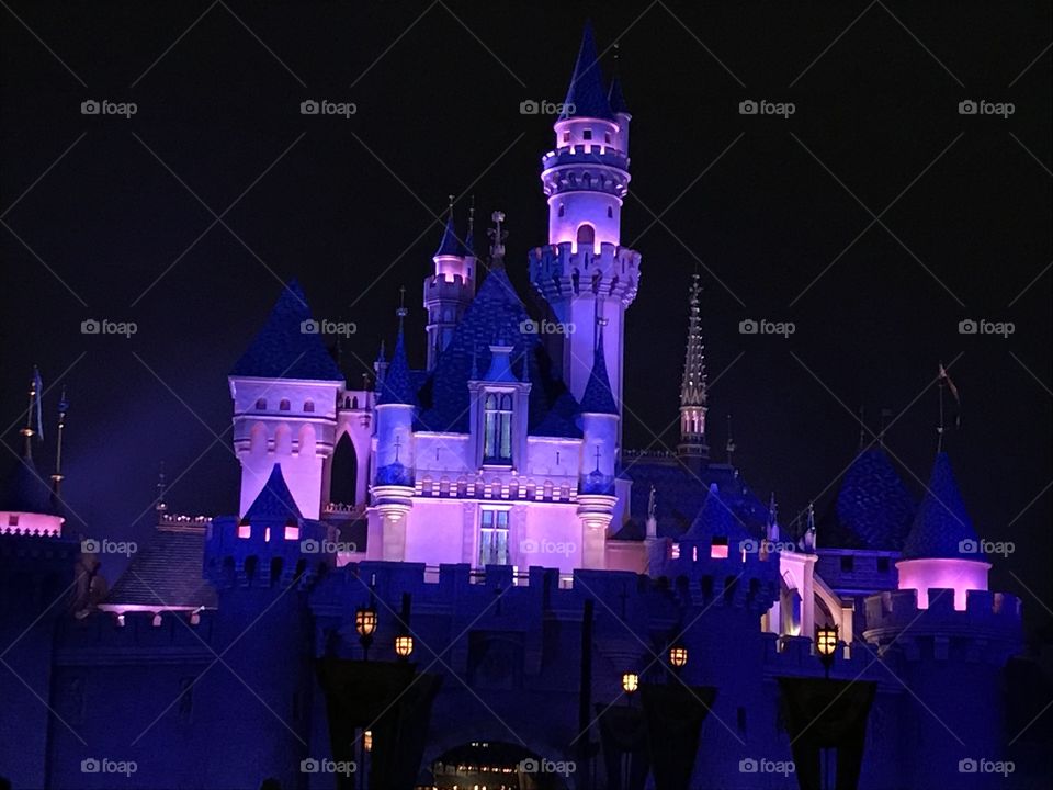 Disneyland Castle After Dark