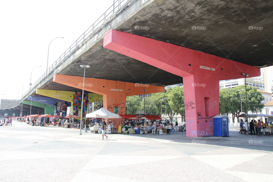 Feira de rua.