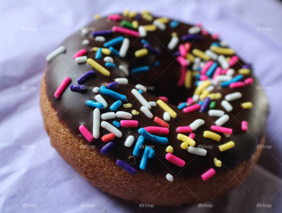 Chocolate Sprinkle Cake Donut