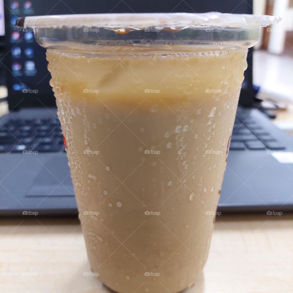 iced coffee sweetened with palm sugar