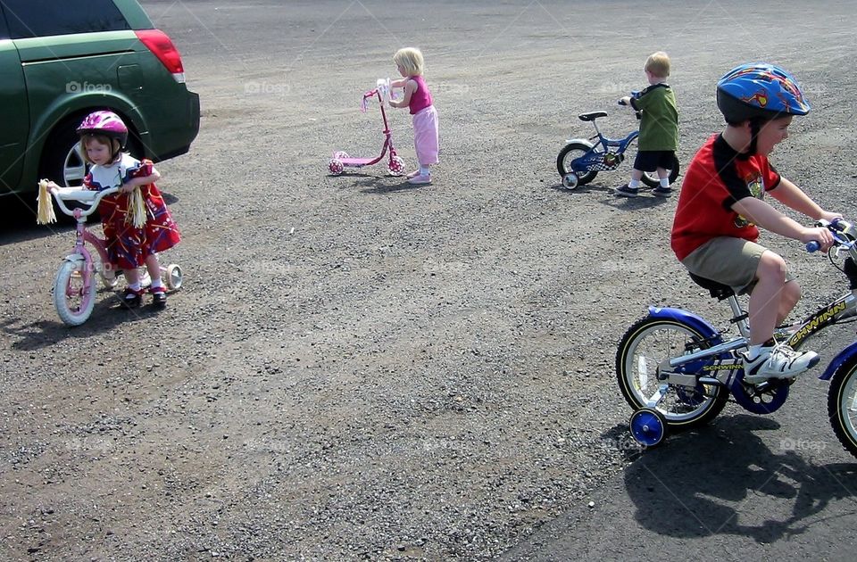 Let's go! . Time to get out into the fresh spring air - people enjoying spring