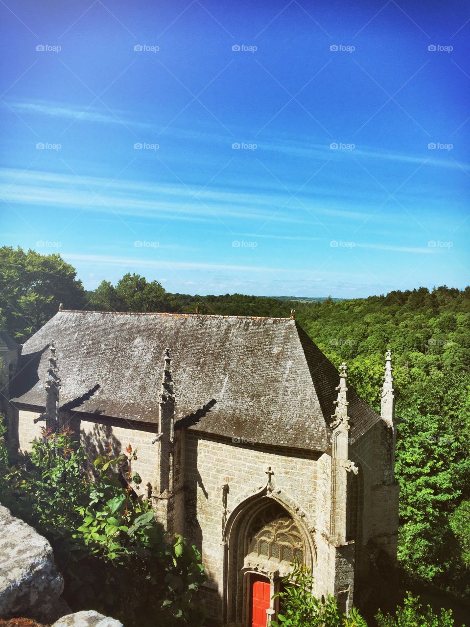 Beautiful stone chapel in Brittany