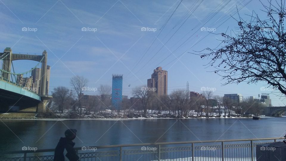 City, River, Water, Bridge, Building