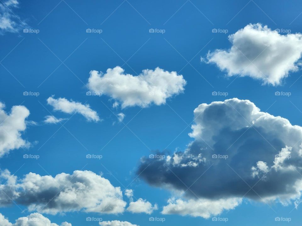 puffy clouds