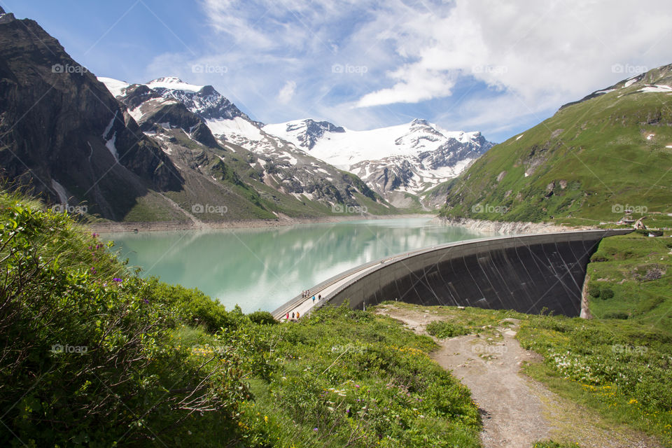 Stausee Mooserboden  high mountain reservoir Austria 