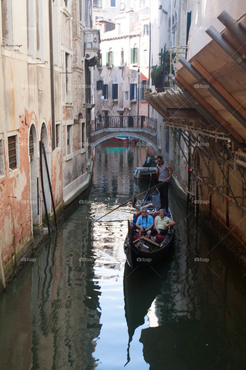 Gondola, Canal, Street, City, No Person