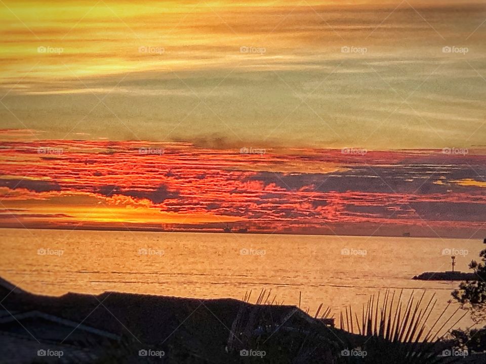 Catilina Island, Newport Beach Harbor Amazing Sunset!