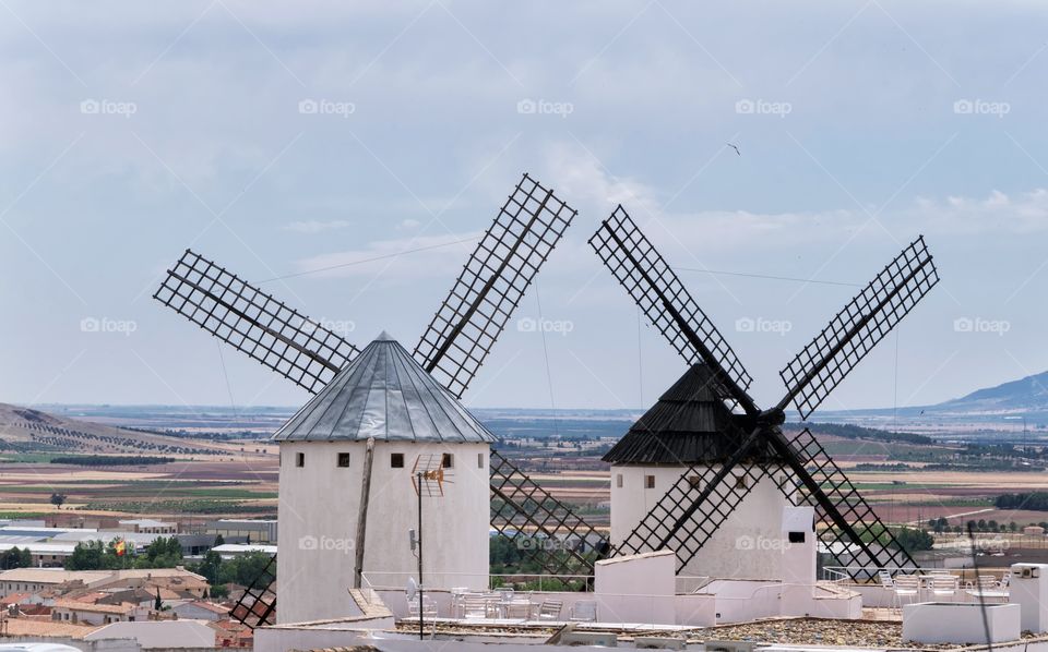 Windmills of Don Quixote in Campo de Criptana. Castilla La Mancha. Spain.