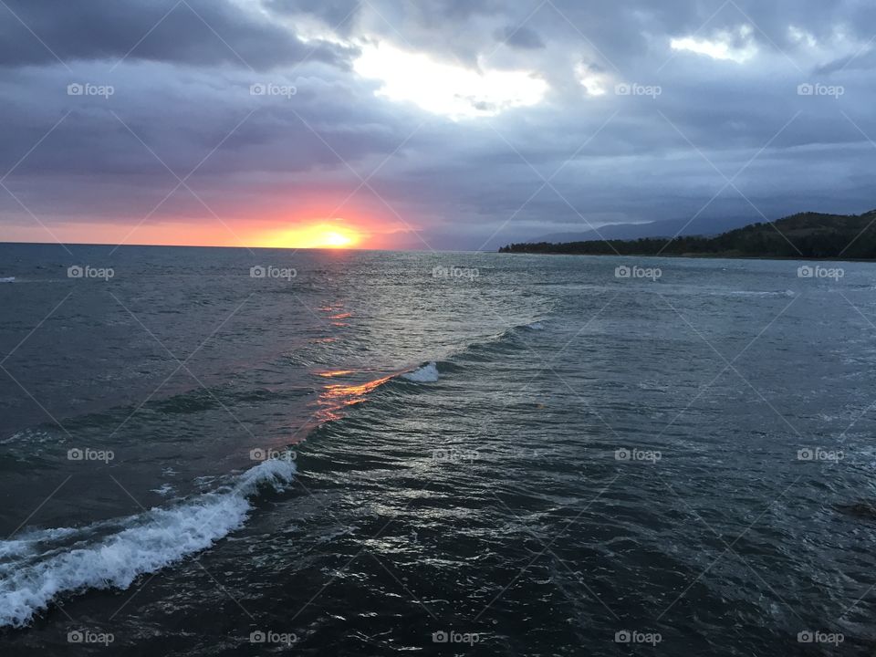 Water, Sunset, Ocean, Sea, Landscape
