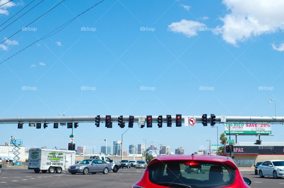 Traffic lights in Phoenix.