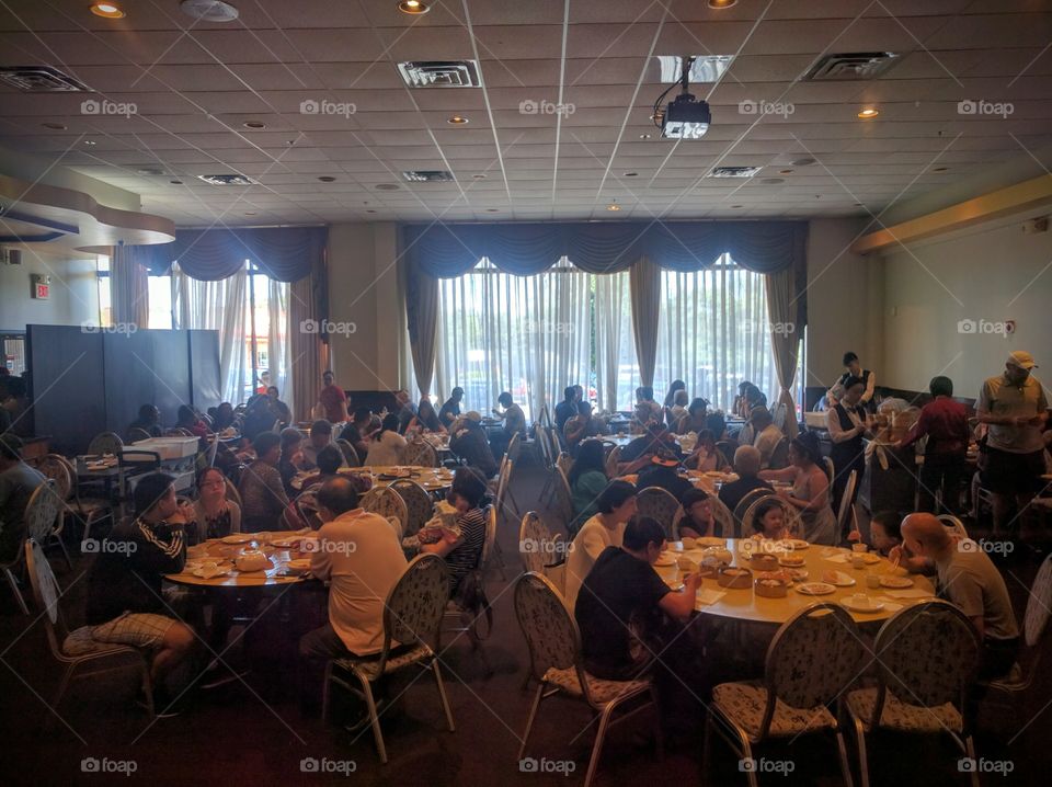 Sunday Dim Sum Crowd