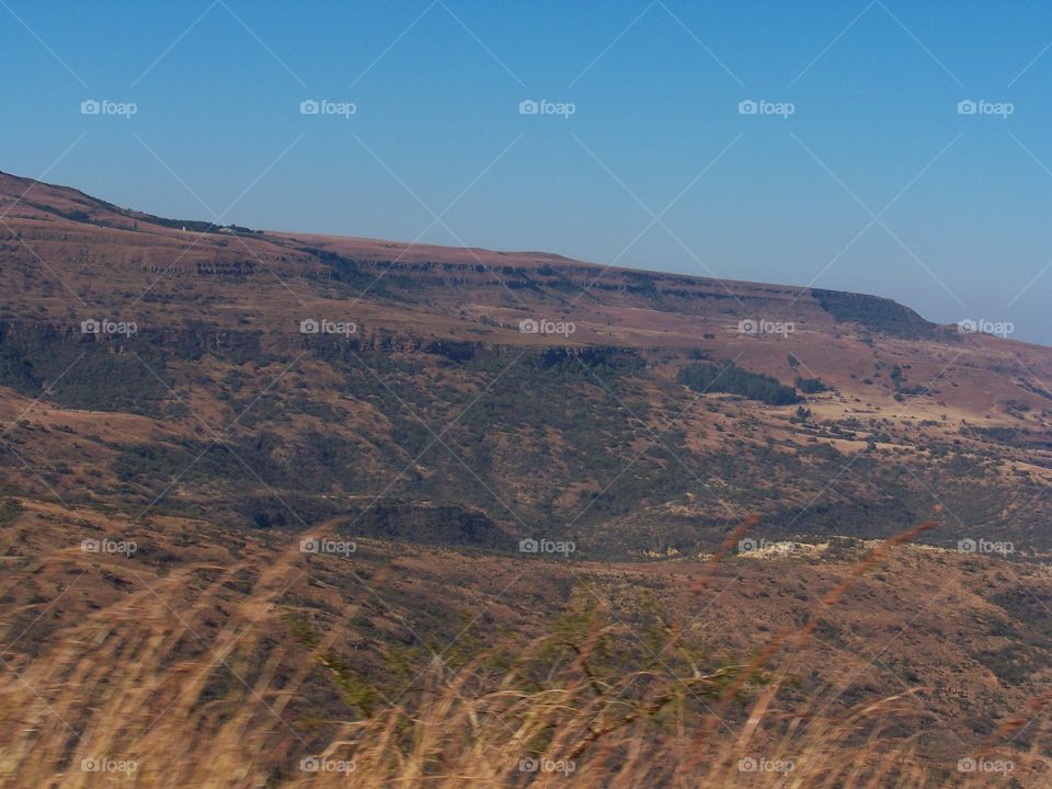 Drakensberg mountain range of South Africa