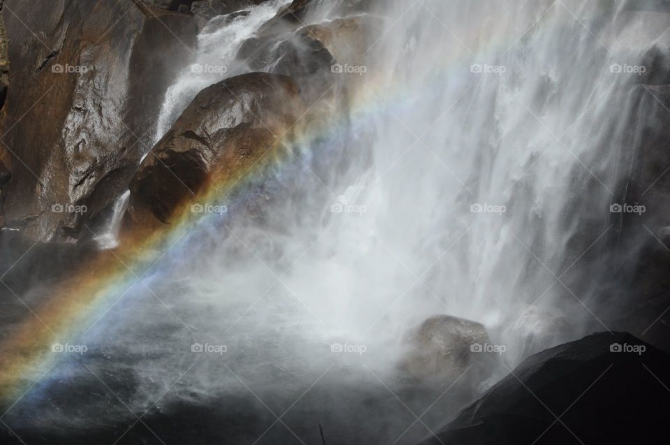 Rainbow over the waterfalls