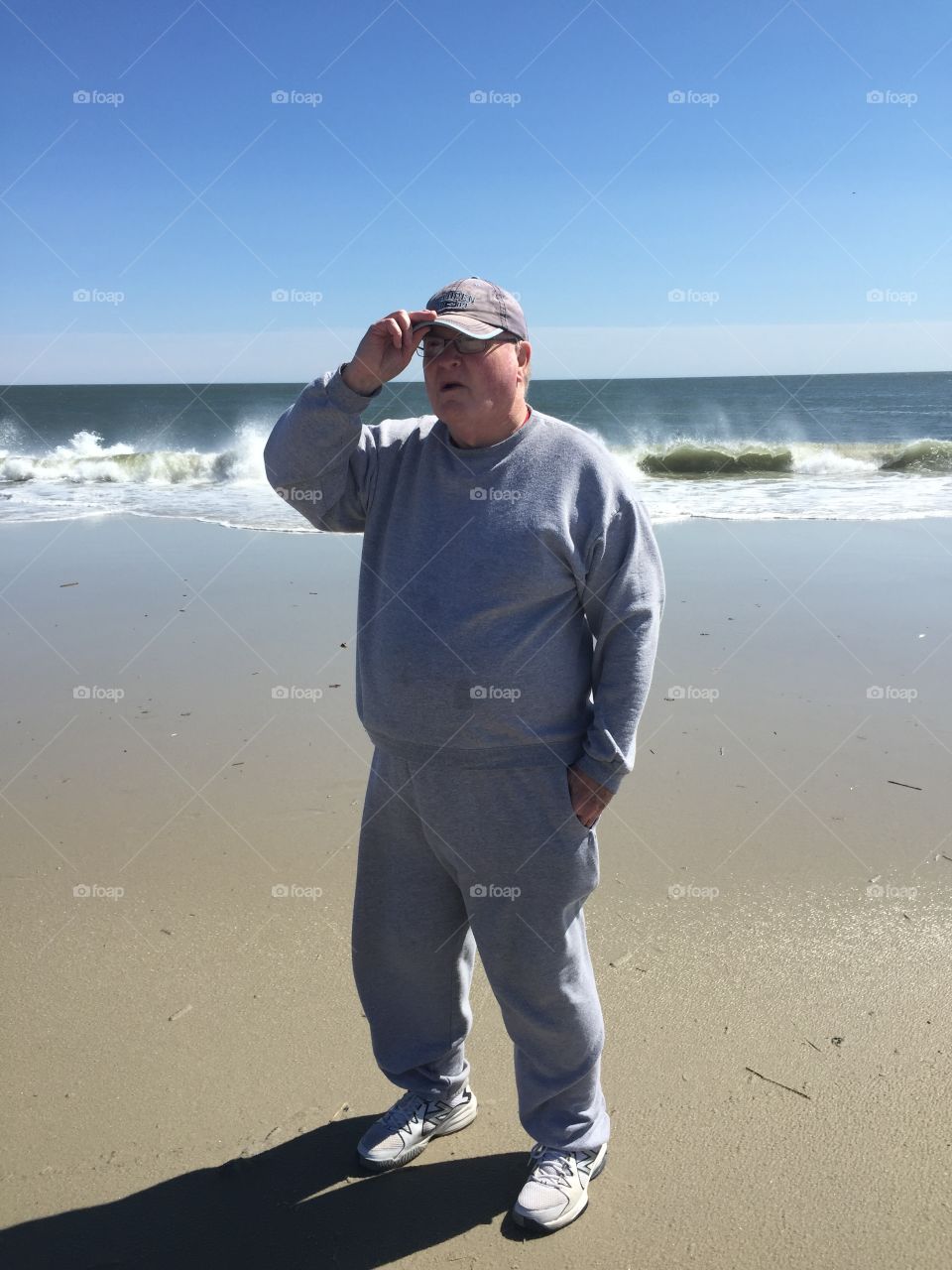 Dad at the beach. My papa on the beach at Cape May, NJ