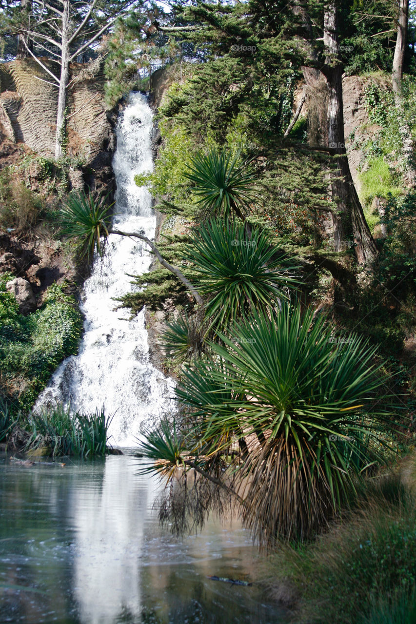 Waterfall in the park 