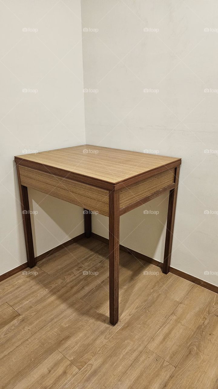 a wooden desk