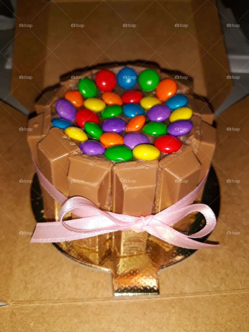 birthday cake with colorful confetti