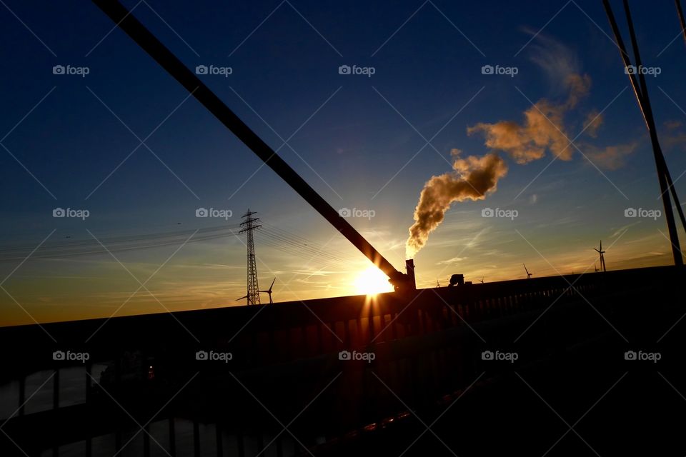 Sunset - Hamburg - Bridge 