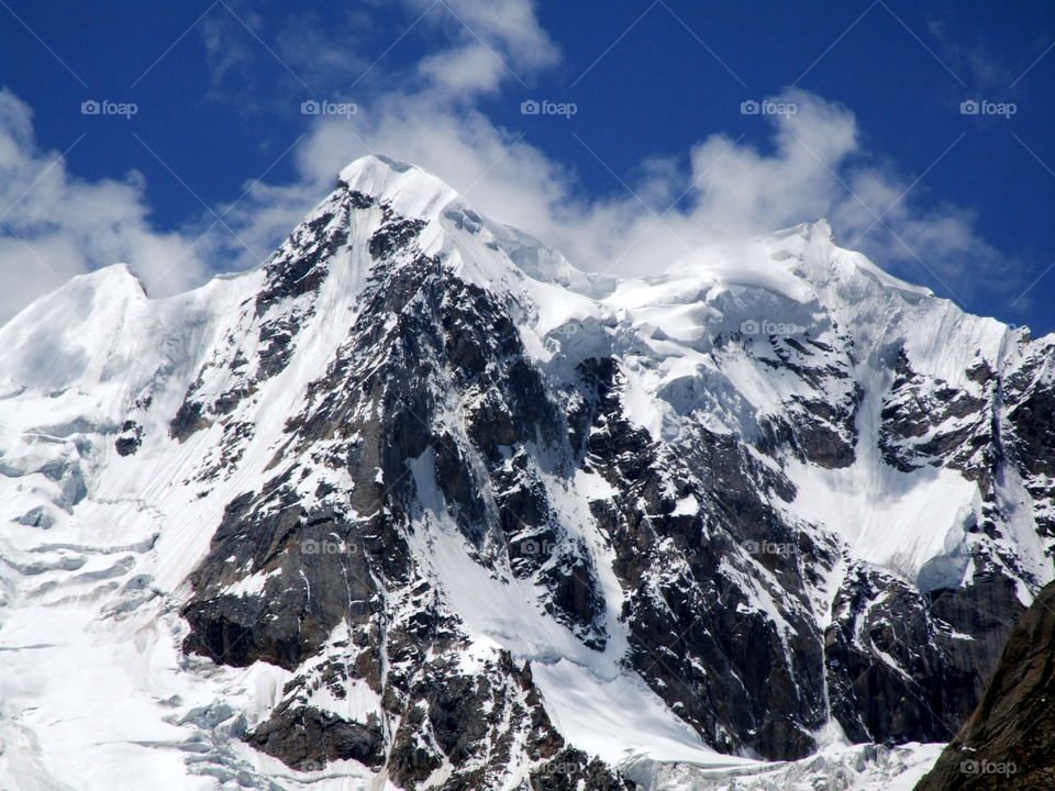 Snowy peaks in Himalaya