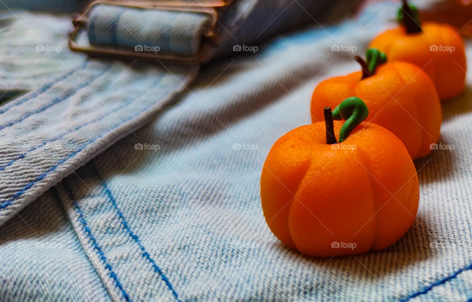 Orange pumpkin-shaped treats