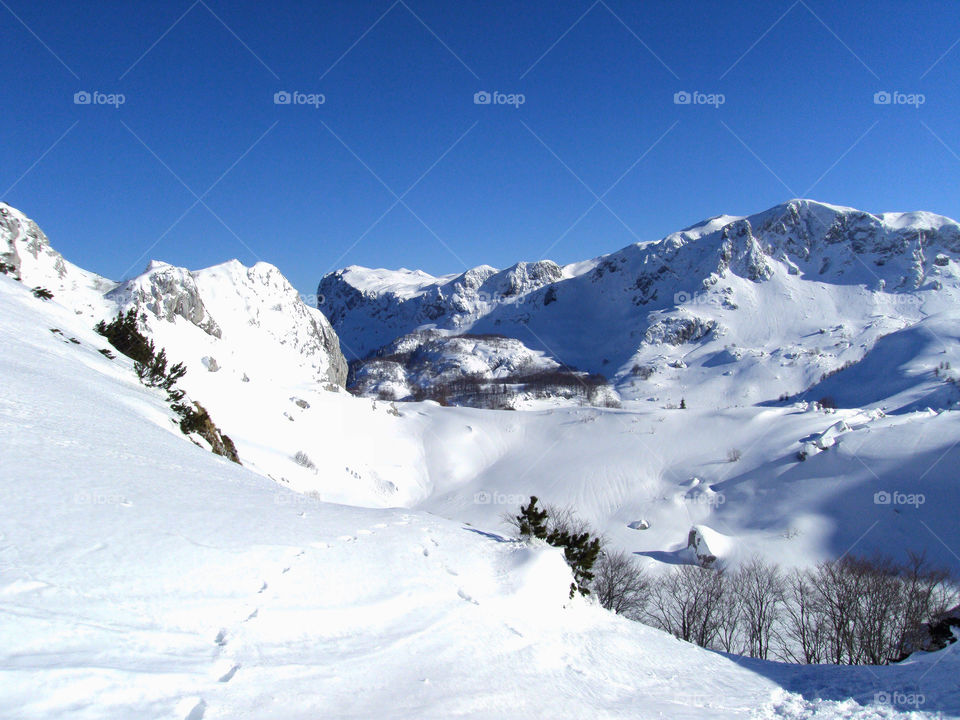 mountain winter lanscape