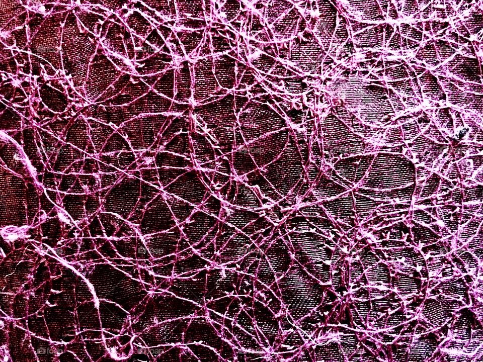 Textured textile on wood