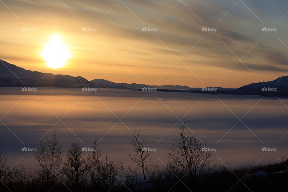 Sunset over Torne träsk