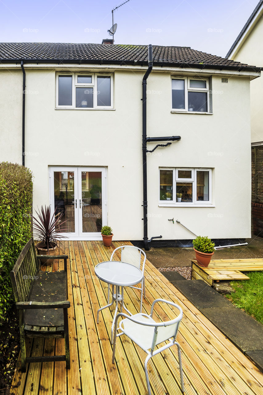 Exterior of newly decorated and refurbished house. This image has a property release.