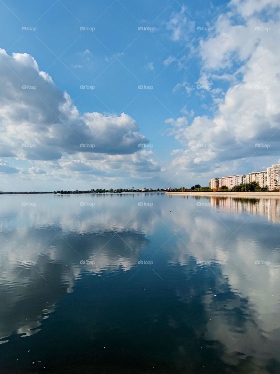 clouds in the sky and water
